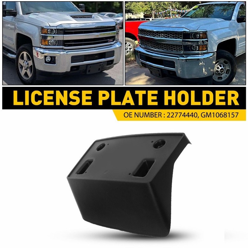 Front License Bracket Plate for 2019 Chevrolet Silverado 3500 2500 HD GM1068157