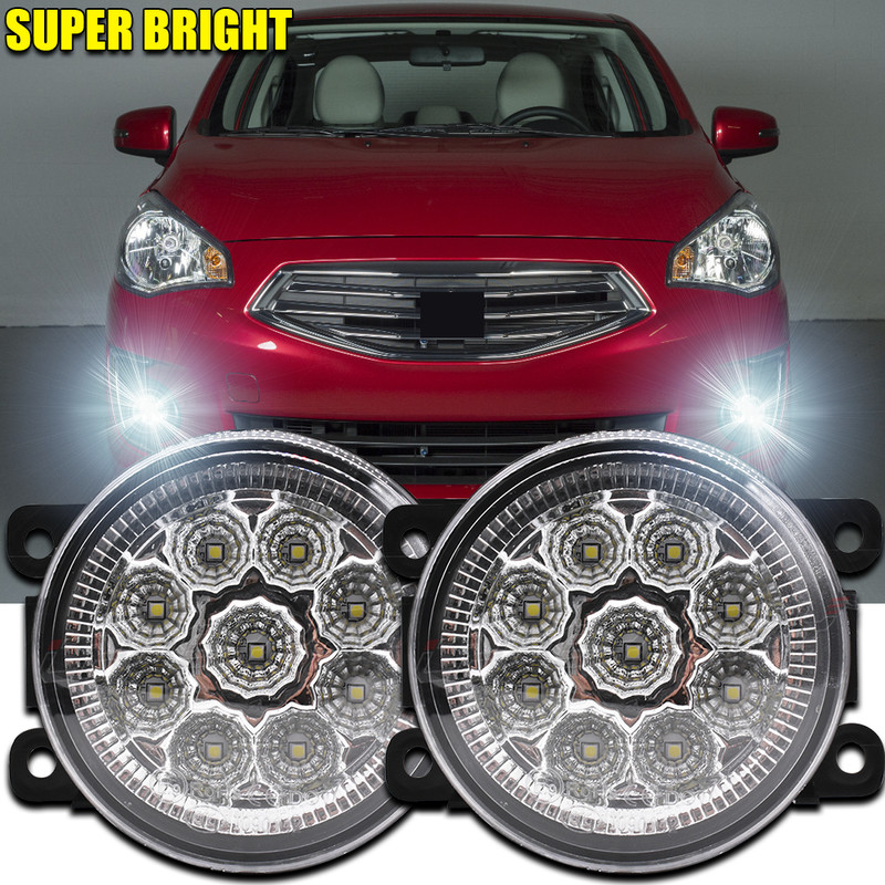 For 2012-2020 Mitsubishi Attrage Mirage G4 Sedan 2PCS LED Fog Light Driving Lamp