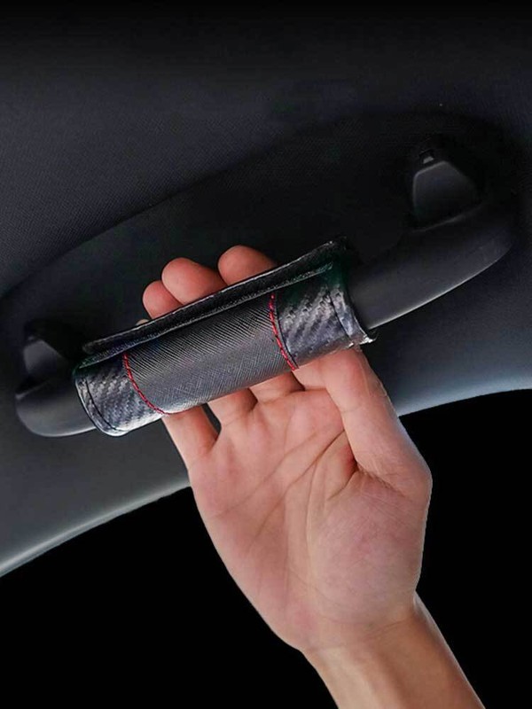 4x Car Roof Pull Glove Armrest Handle Cover Handrail Protector Cover Accessories gallery