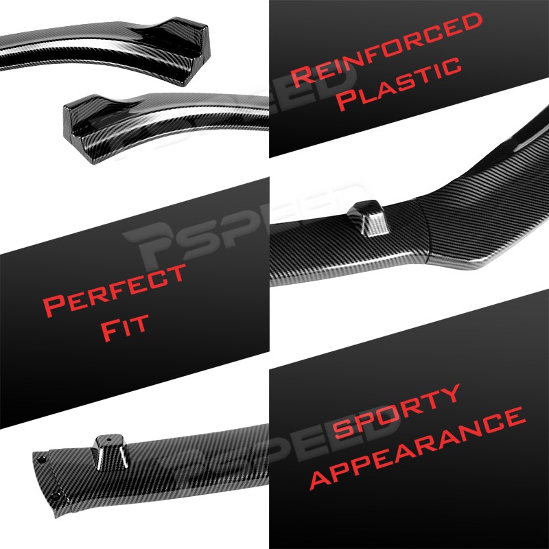 Carbon Painted Front Bumper Spoiler Chin Lip Trim For Mazda 6 Atenza 2014-2018 gallery