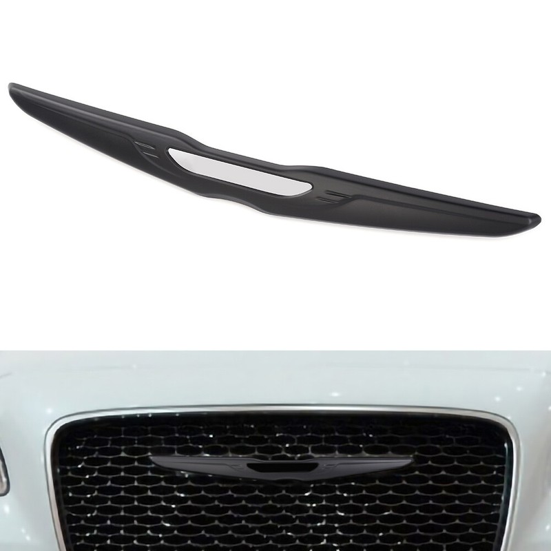 Matte Black Front Center Grille Emblem Logo Cover Trim For Chrysler 300 300c 15+