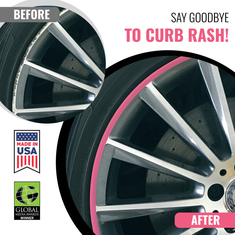 ALL-FIT Rim Trim Wheel Protection Strips Prevent Curb Rash and Scratches (PINK) gallery