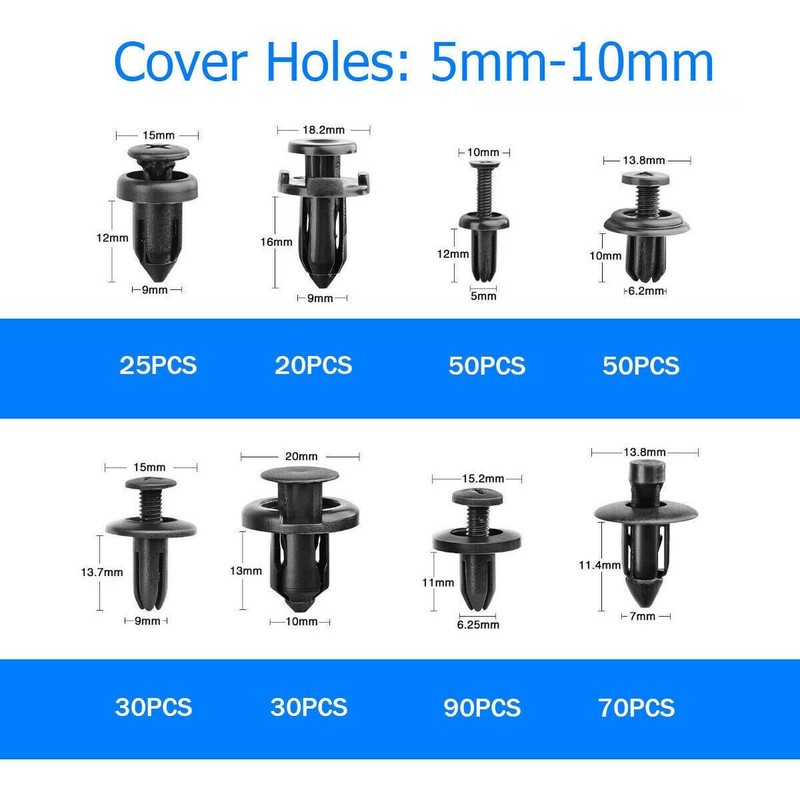 650Pcs Car Rivets Fastener Fender Push Pin Trim Auto Bumper Clips Retainer gallery