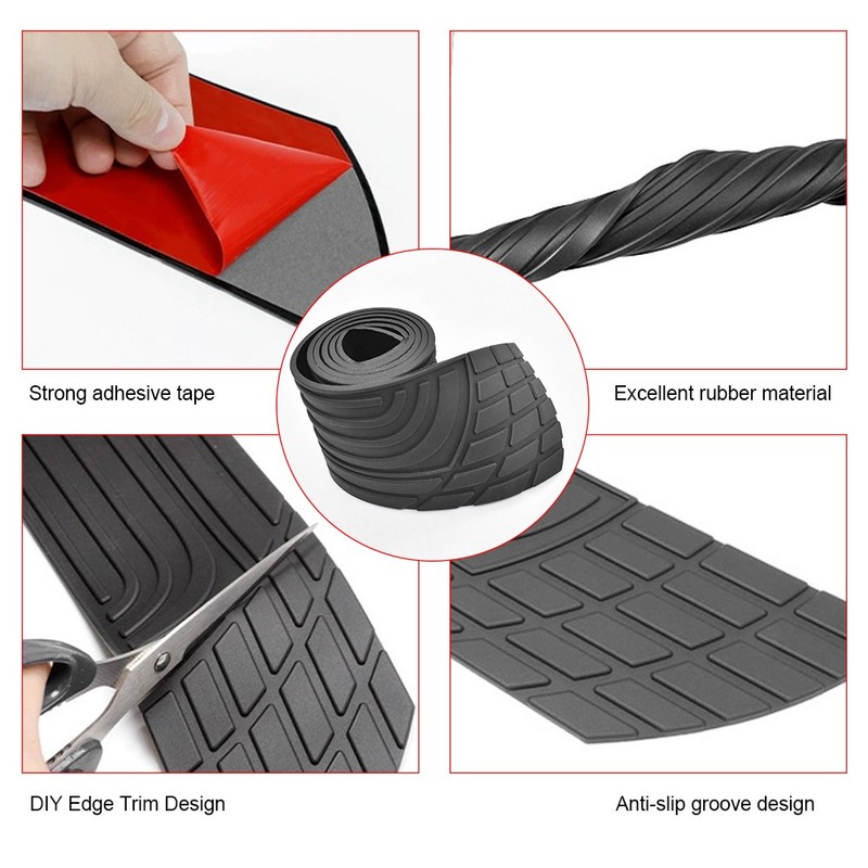 Anti-Scratch Rear Bumper Protector Trim Universal Fit For Sedan SUV PVC Silicone gallery
