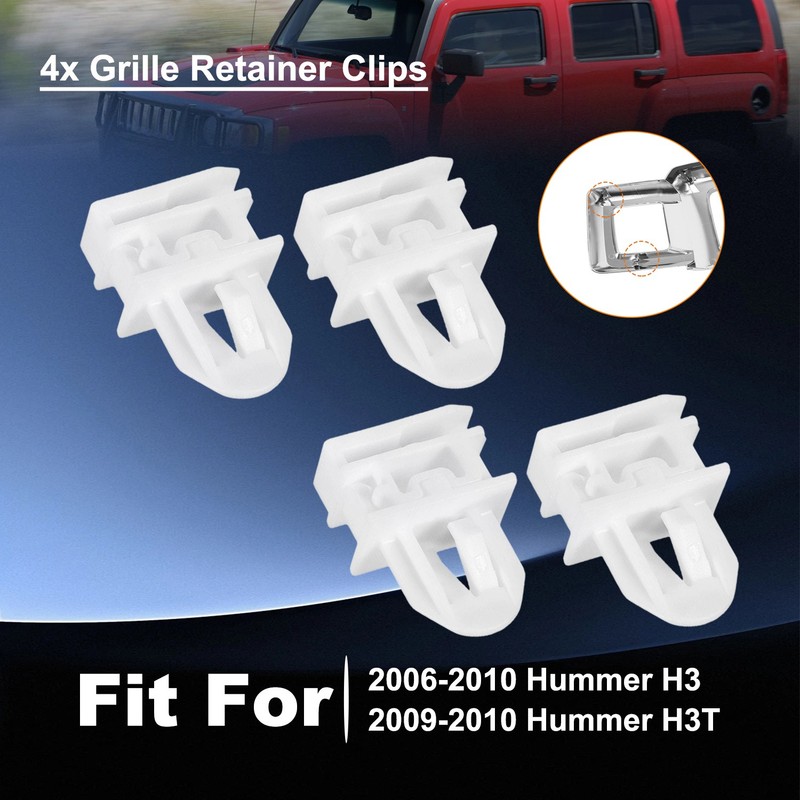 A pack of 4 Plastic Grille Retainer Clip for Hummer 09-10 H3T 06-10 H3 11561829 gallery