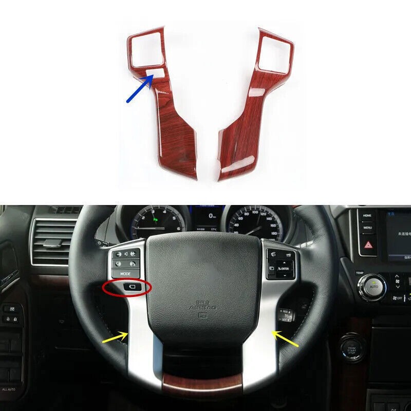 For Toyota Land Cruiser Prado 2010-2015 ABS Wood Grain Interior Trims Stickers gallery