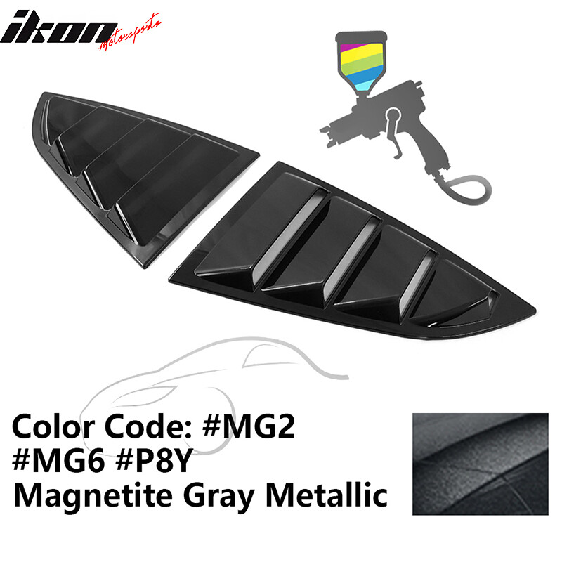 Fits 22-24 Subaru BRZ GR86 IKON #MG2 Magnetite Gray Metallic Window Louver PC