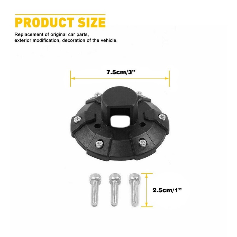 Black Base Antenna Cover For Jeep Wrangler JK JL JT 07-21 Car Auto Accessories gallery