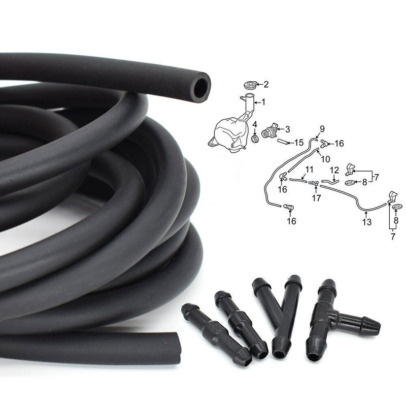 1Set Car Windscreen Wiper Arm Washer Nozzle For 4Way Check Valve Tube Pipe Hose gallery