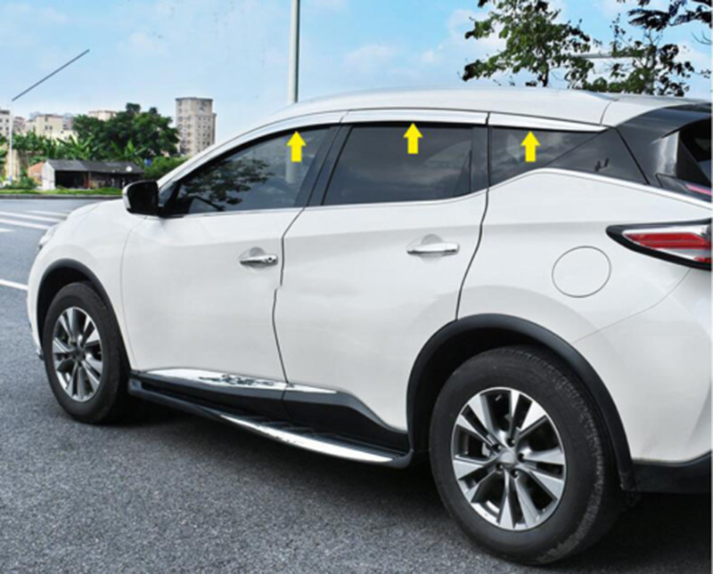For Nissan Murano 2015-2018 2017 Chrome Window Visor Vent Shades Sun Rain Guard