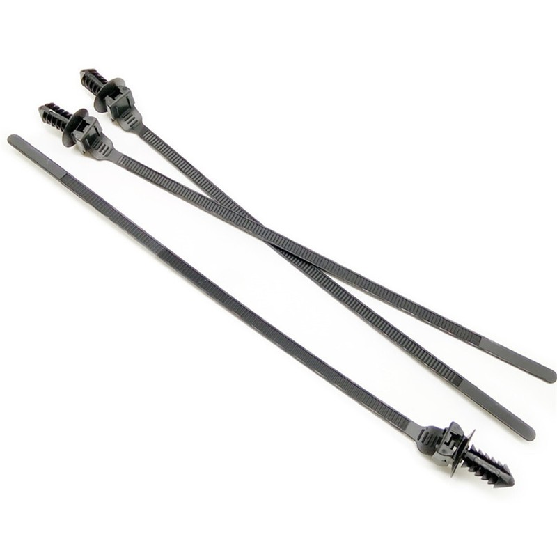 Nylon Push Clips Wire Tie Released Zip Straps Car Pipe Cable Fastener Bundle 50x gallery