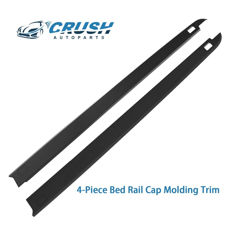 For 2009-2022 Ram 1500 Crew Cab 5‘7‘’ Bed Rail Tailgate Cap Molding Trim Set gallery