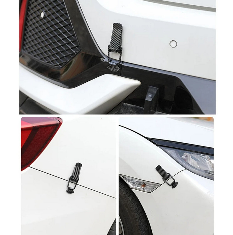 Car Bumper Fixed Lock Security Buckle Hooks Clip Fasteners Decor Carbon Fiber gallery