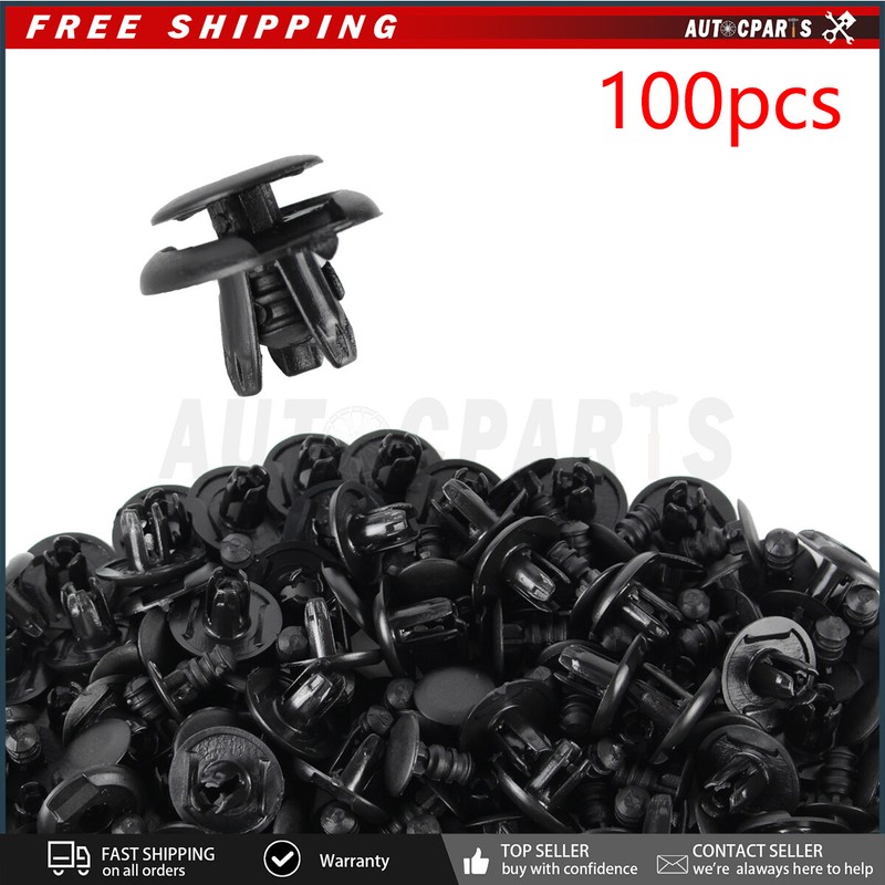 100PCS Retainer Fastener Fender Splash Shield Clips For Toyota 90467-07164