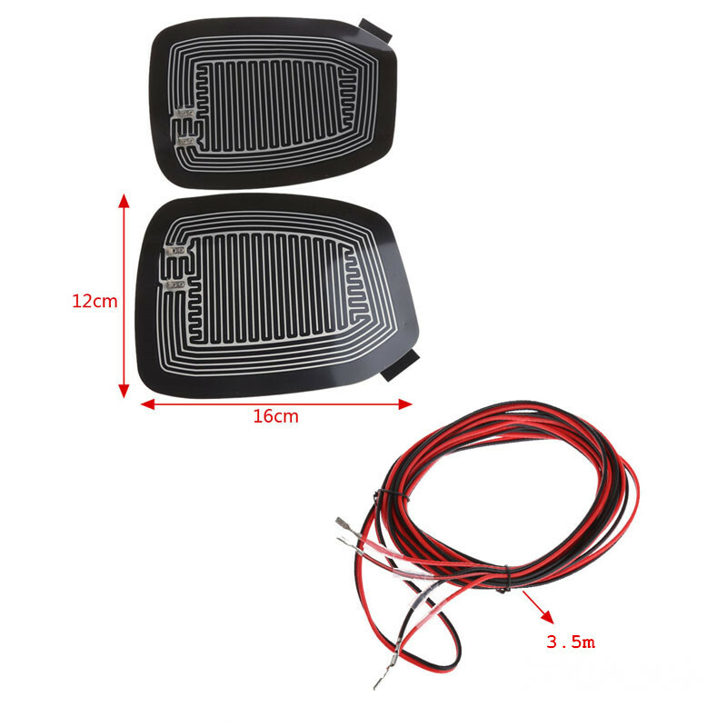 Glass Heating Demister Pads Switch Fits for Car Side Rear Mirror Heater Defogger gallery