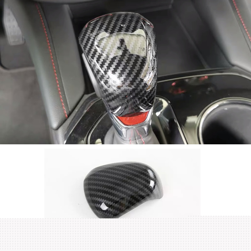 ABS Carbon fiber look Gear Shift Knob Cover Trim For Chevrolet Trax 2024 2025