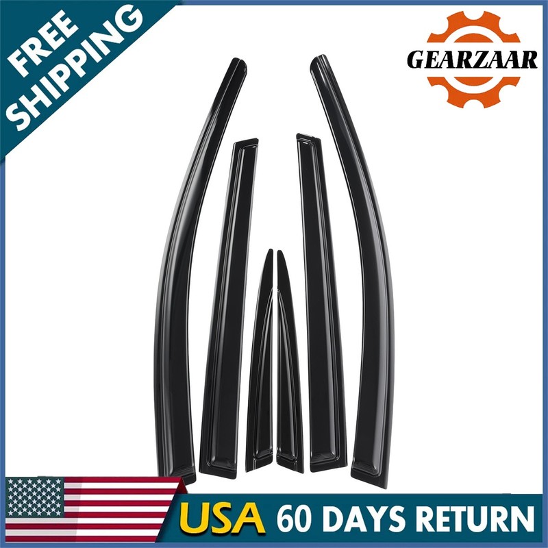 Window Visors Rain Guards Vent Shade Deflector 6pc Set for 2017-2022 Honda NEW