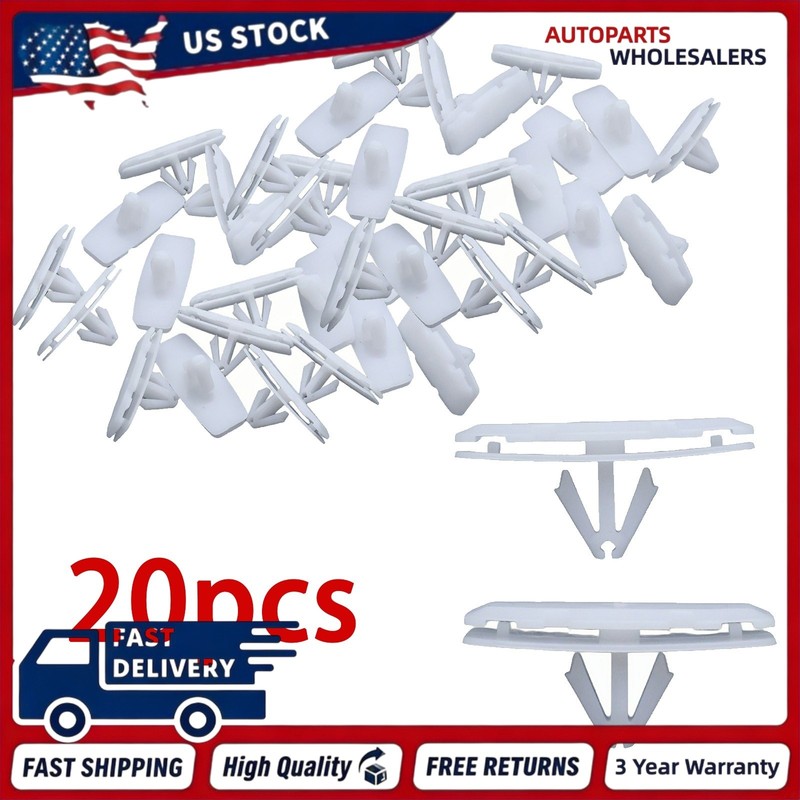 20Pcs White Retainer Clips 68395634AA For 2018 2019 2020 Jeep Wrangler New