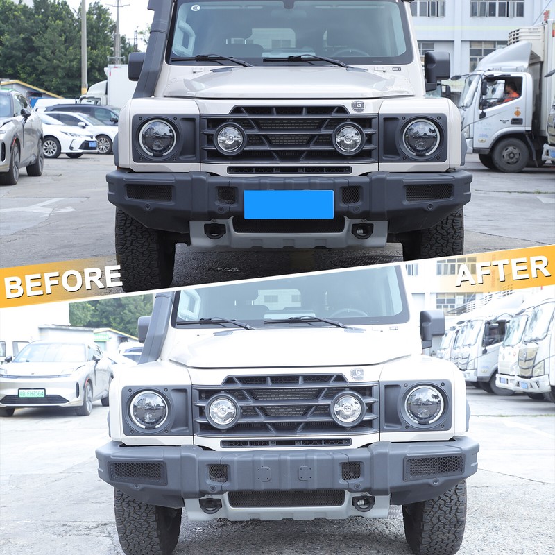 Front Bumper Carbon Steel Black Mesh Grille Insert For Ineos Grenadier 2022-2024 gallery
