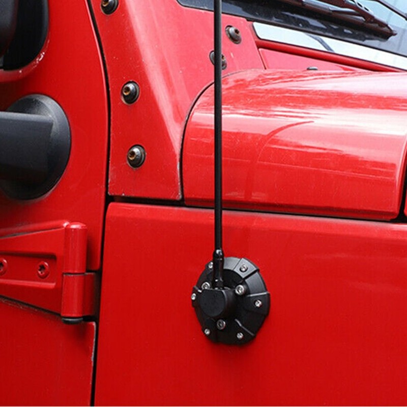 Black Base Antenna Cover For Jeep Wrangler JK JL JT 07-21 Car Auto Accessories gallery