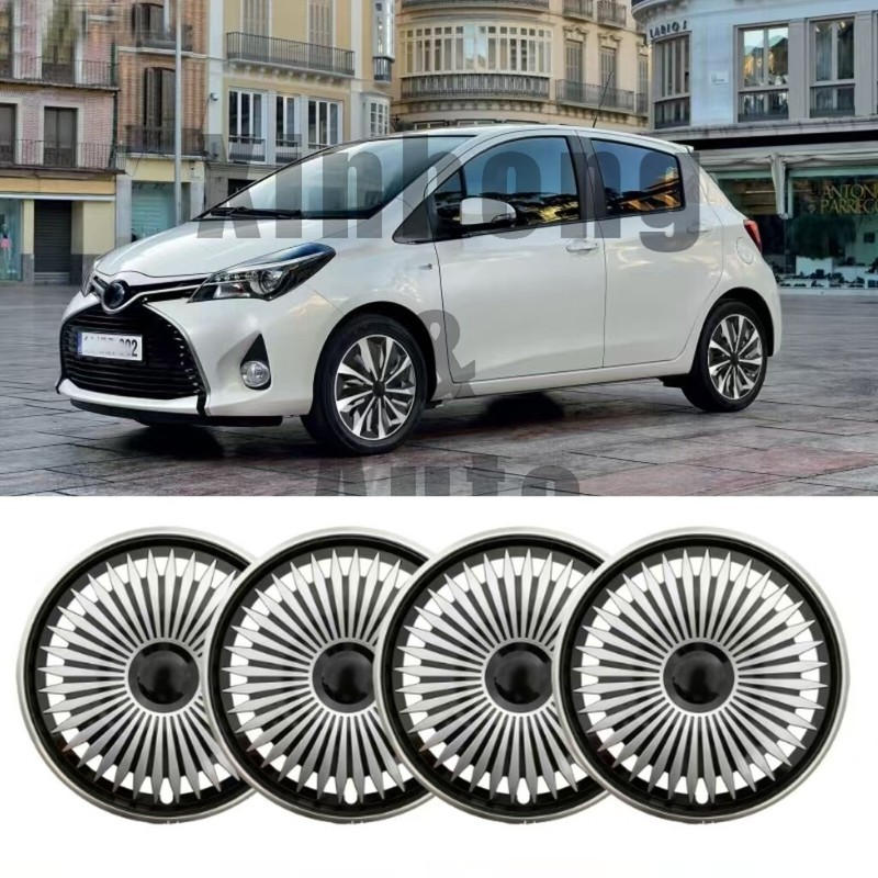 16″ 4PCS Wheel Covers Hubcaps Snap On Hub Caps R16 Steel Wheel For Toyota Yaris