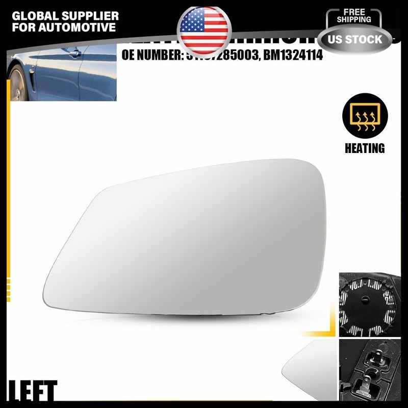 1/2SET Left Heated Mirror Glass w/Backing Plate For BMW 320i 328d 328i 428i 440i