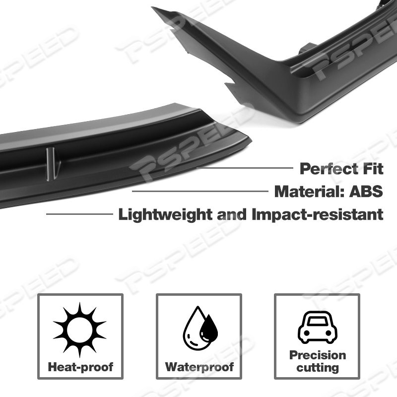 Matte Black Car Front Bumper Spoiler Lip Trim For Subaru WRX CS-Style 2022-2025 gallery