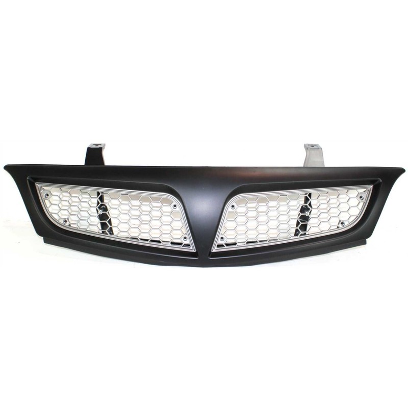 Grille For 2001-2005 Pontiac Montana Black Shell w/ Silver Insert Plastic