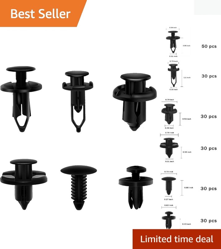 Versatile 200PCS Automotive Push Clips Assortment – Ideal for Every Vehicle Type