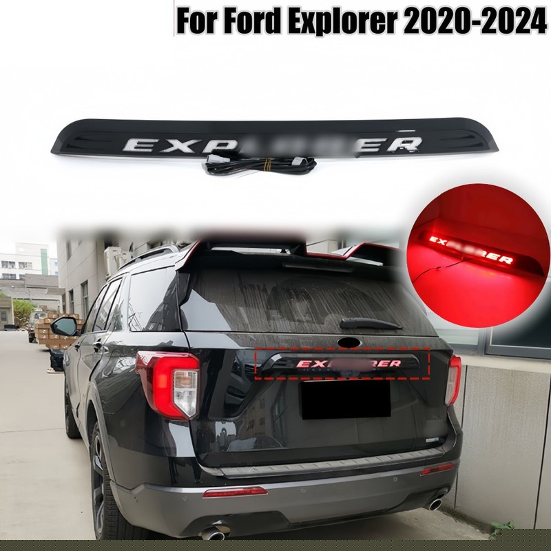 1PCS For Ford Explorer 2020-2024 LED Badge Rear Door Trunk Light Brake Tailgate