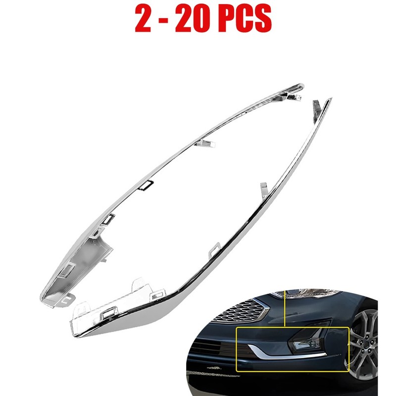 2-20X Front Bumper Fog Light Grill Bezel Cover Chrome For Ford Fusion 2019-2020