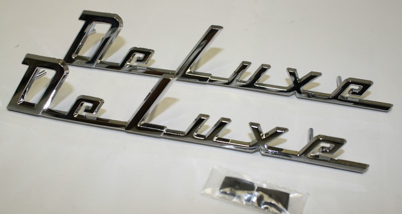 1949 1950 CHEVROLET STYLELINE DELUXE FRONT FENDER EMBLEMS NEW PAIR* gallery