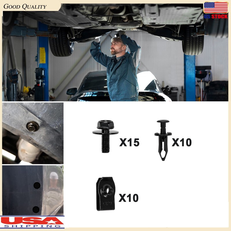 35pcs M6 Body Bolts U-nut Clips Engine Under Cover Splash Shield For KIA K5 gallery