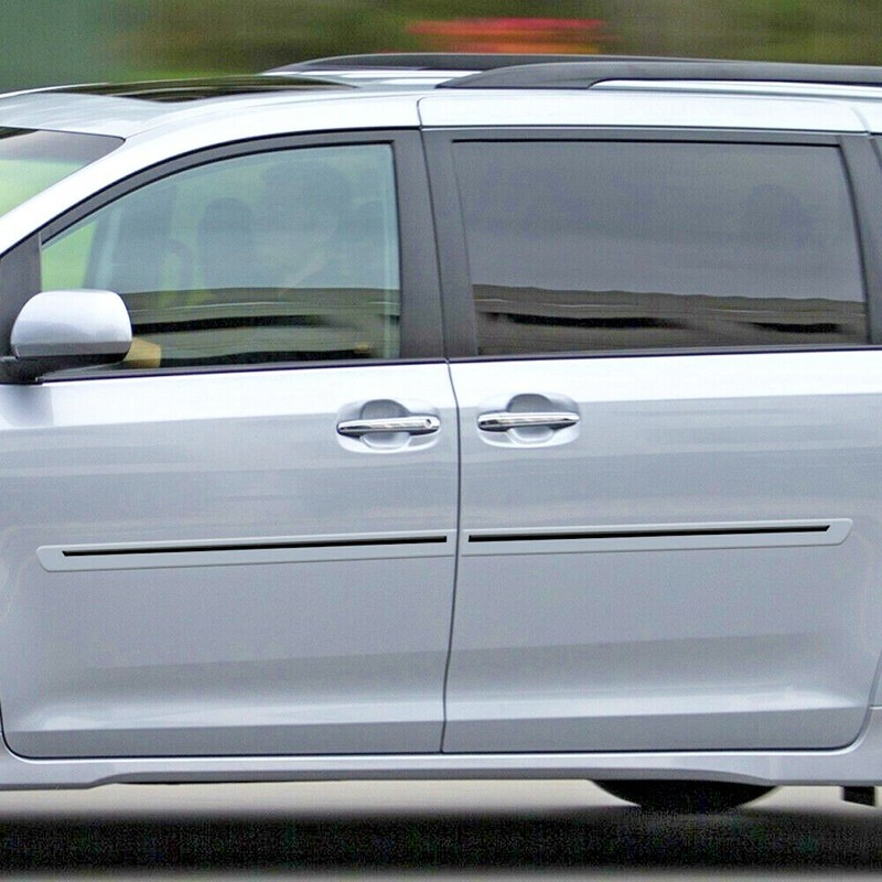 For: Toyota Sienna 2011-20 Painted Moldings w/ Black or Red Inserts #CI2-SIENNA