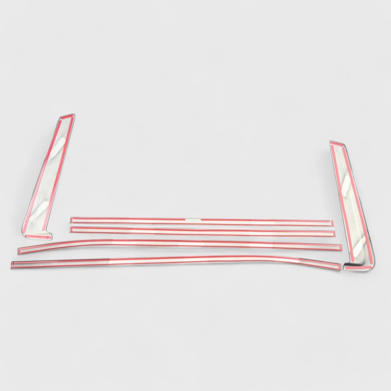 6 Piece Metallic Black Tape-on Window Trim Set Fits 2021-2024 Chevrolet Tahoe gallery