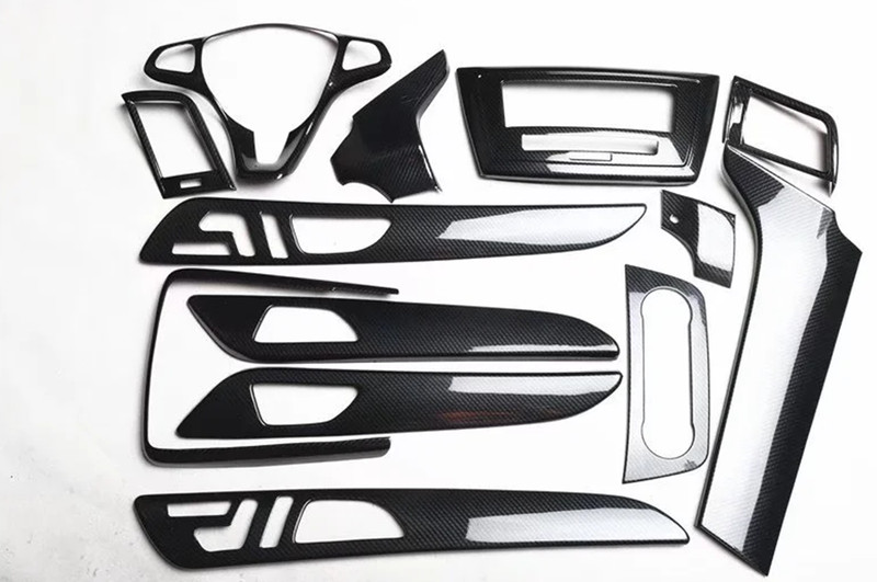 13PCS Carbon Fiber Car Interior Kit Cover Trim For Mercedes Benz GLE 2015-2019