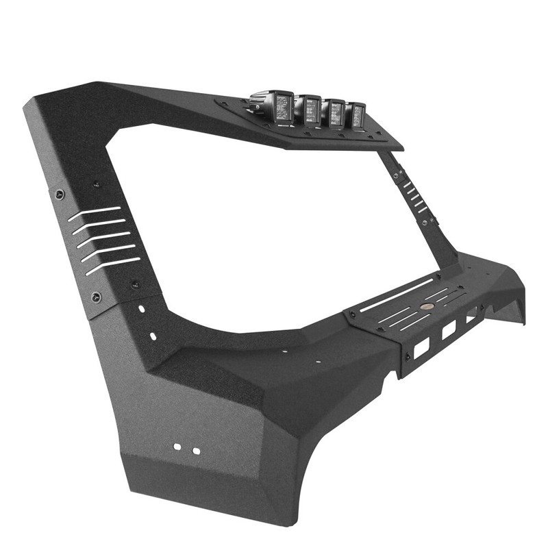 Steel Windshield Frame Cover Visor w/ LED Lights Fit 2007-2018 Jeep Wrangler JK gallery