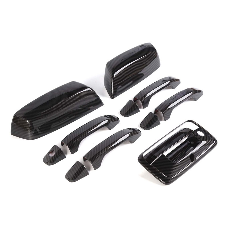 Carbon Fiber Interior Exterior Decor Cover Trim For Chevy Silverado Sierra 14-18 gallery