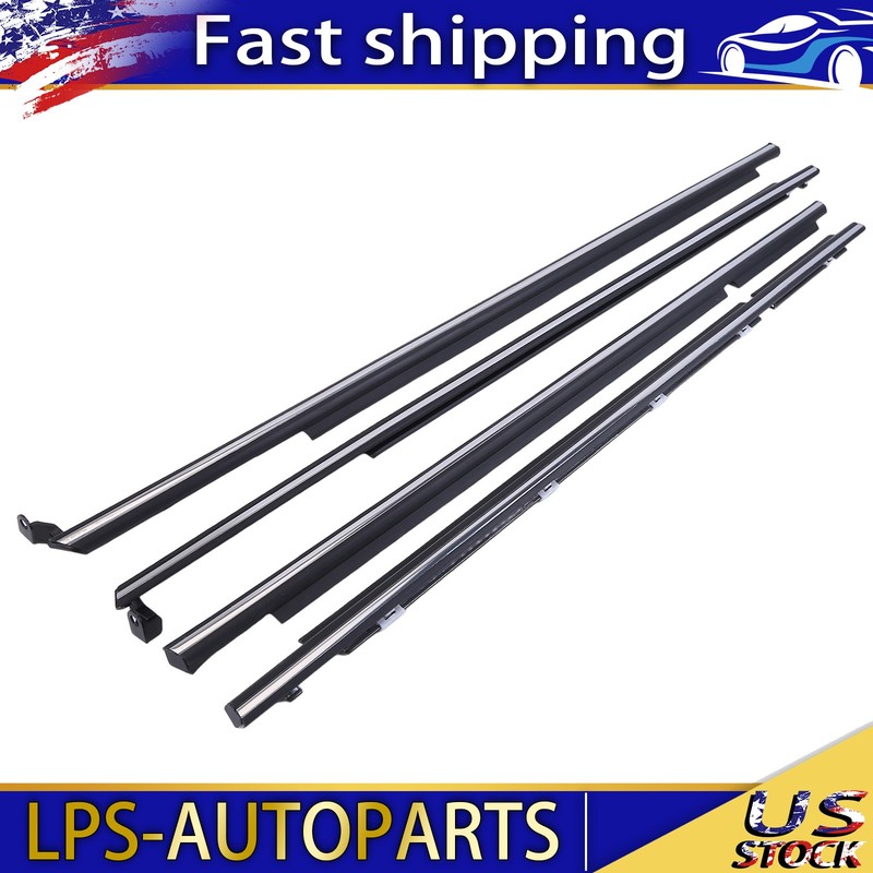 4PCS Door Belt Molding Weatherstrip For Toyota Corolla 1995 1996-2001 2002