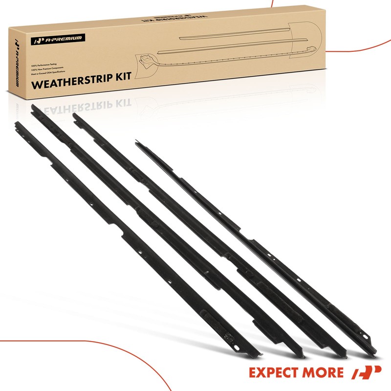 A-Premium 4pcs Door Inner & Outer Window Felt Weatherstripping Kit for Chevrolet gallery
