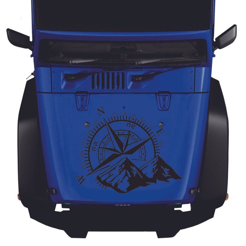 Compass Mountain Vinyl Decals For Car Camper Van Caravan Sticker Graphic Decor gallery