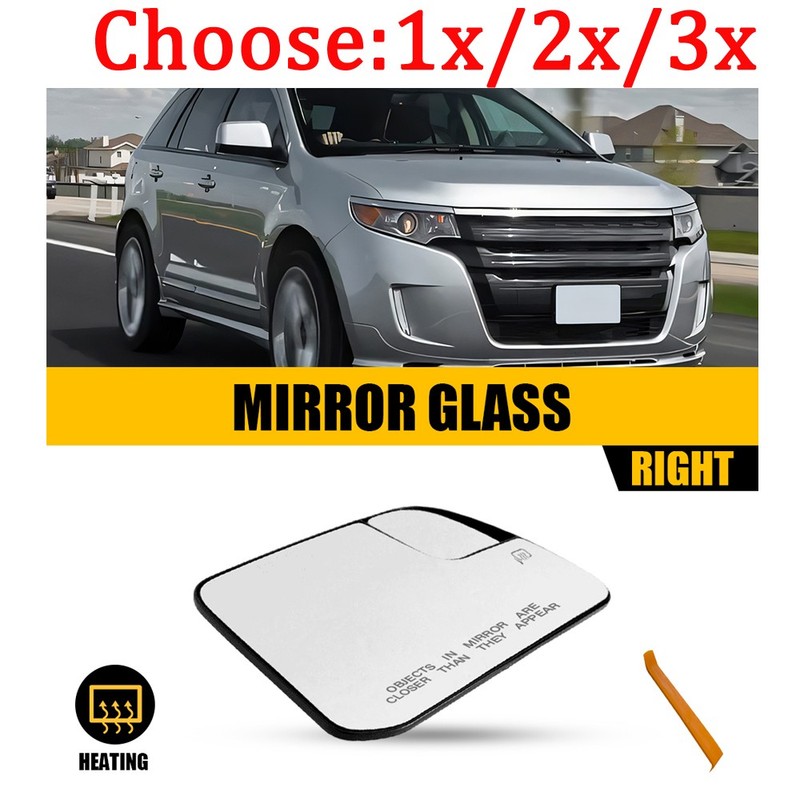 RH Passenger Side Door Mirror Glass Heated Fitd Edge 2011-2014 CT4Z17K707C 1-3X