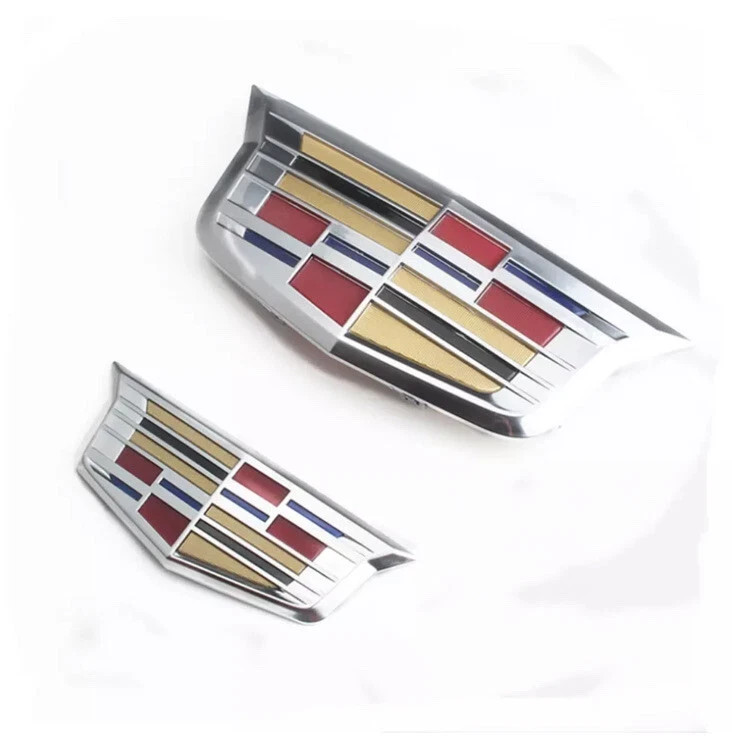 Silver Color Front Grille Rear Trunk Emblem Badge for ATS XTS XT5 CT6 2015-2019 gallery