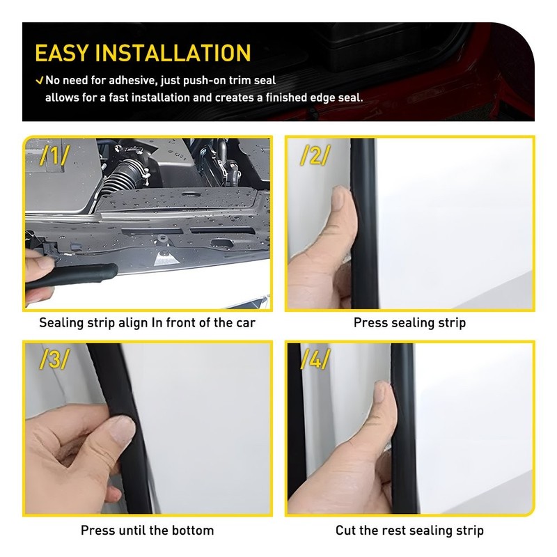 Back Engine Hood Cover Seal Molding Strip For 2007-2013 Toyota Corolla Rubber gallery