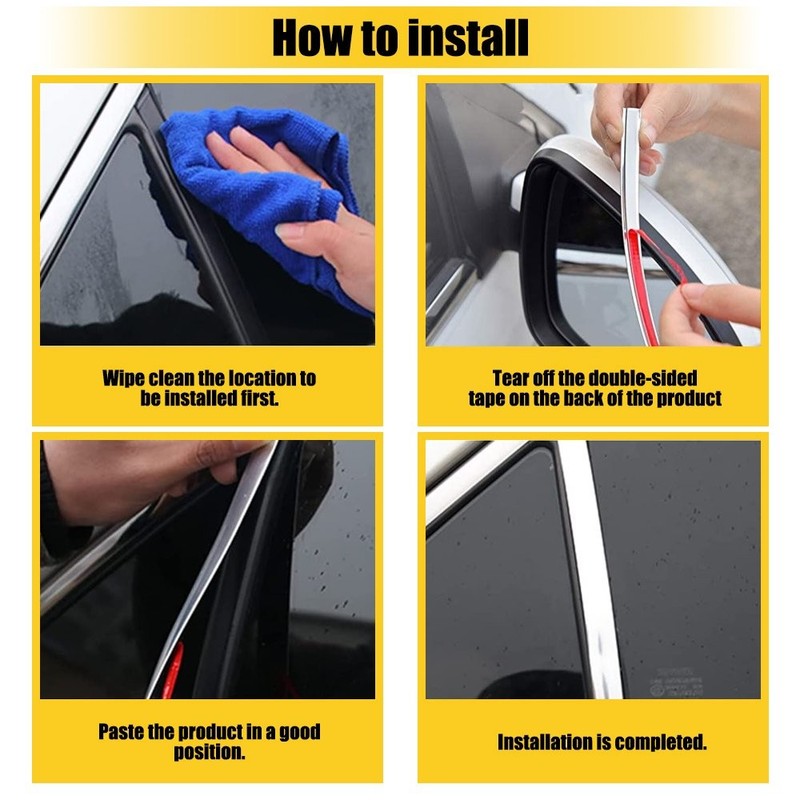Chrome Strip Trim Molding Door Car Window Bumper Side Trime 16ft Protector 12mm gallery