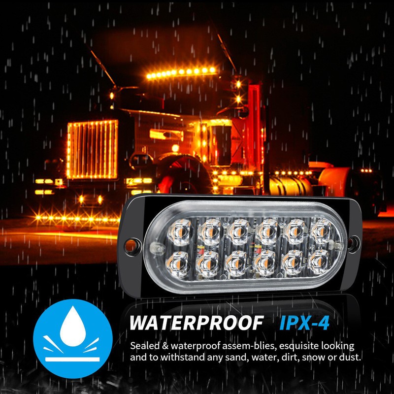 Waterproof 12LED 36W Strobe Light Car Motorcycle Emergency Warning Lights 12-24V gallery