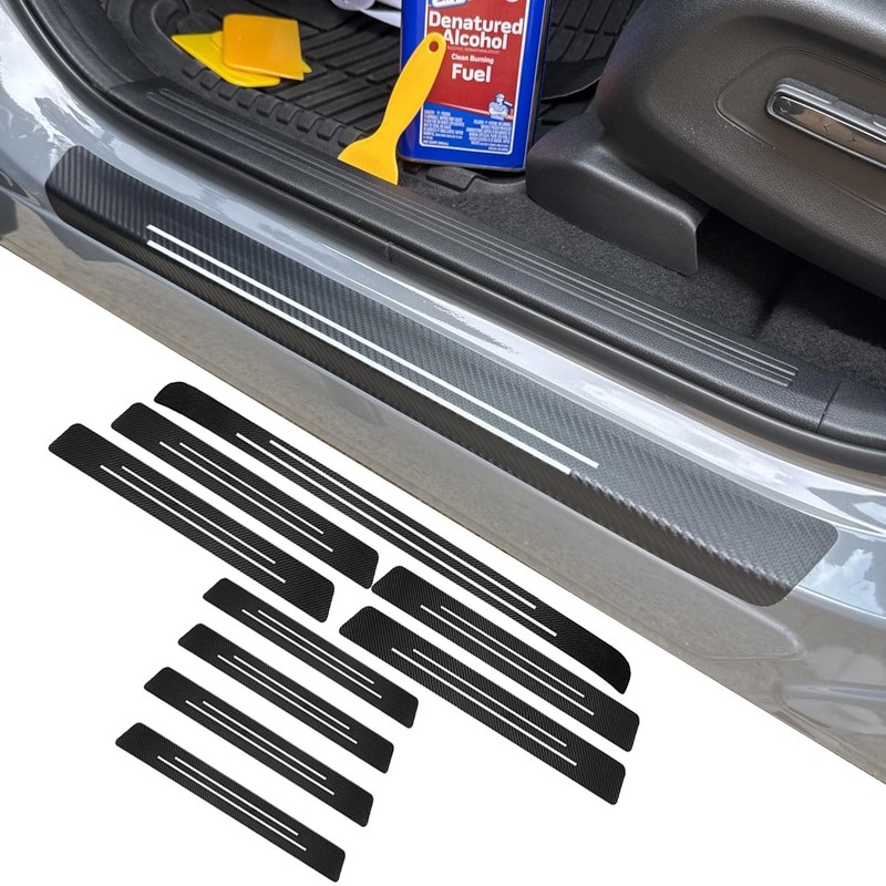 Custom For Volkswagen 9Pcs Car Door Sill Trunk Trimmable Threshold Protector Kit