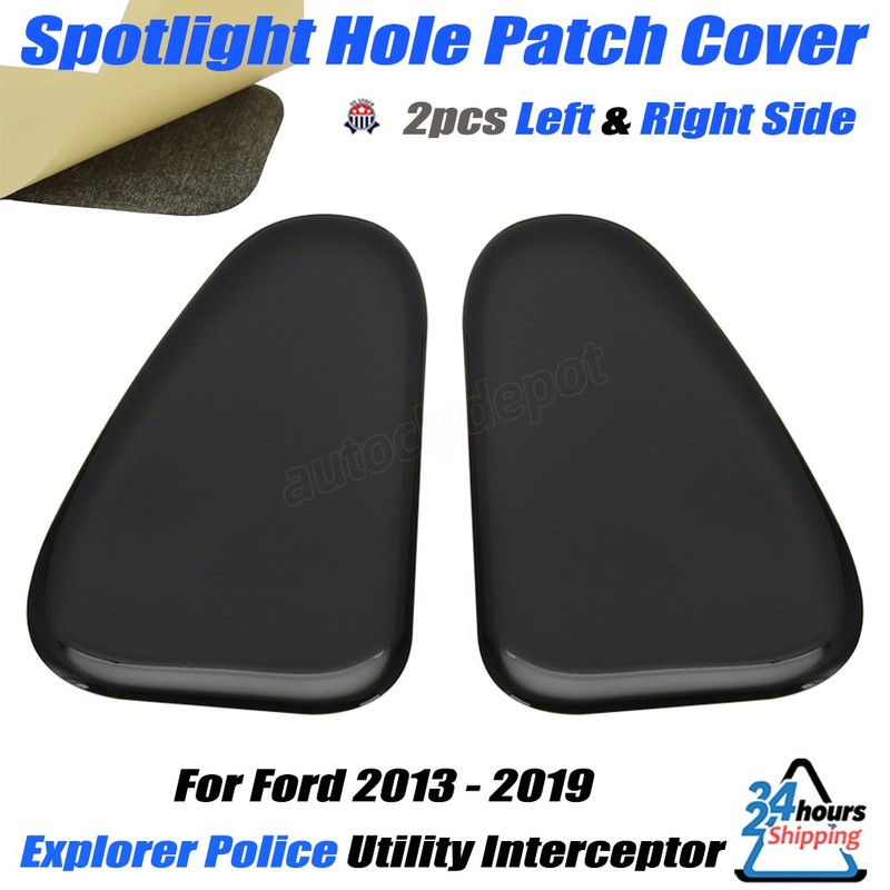 For Ford Explorer Police Utility 13-19 Left&Right Spotlight Hole Patch 2 pc pack