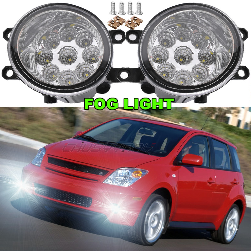Fits For Scion xA 2006 Driving Fog Lights Bumper Clear Lens Assembly Lamps 2Pcs