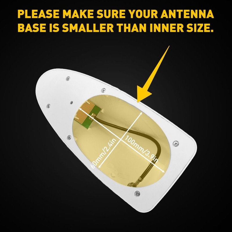 1-10x Shark Fin Roof Antenna Base White Cover For Hyundai Sonata SE GL 2009-2014 gallery